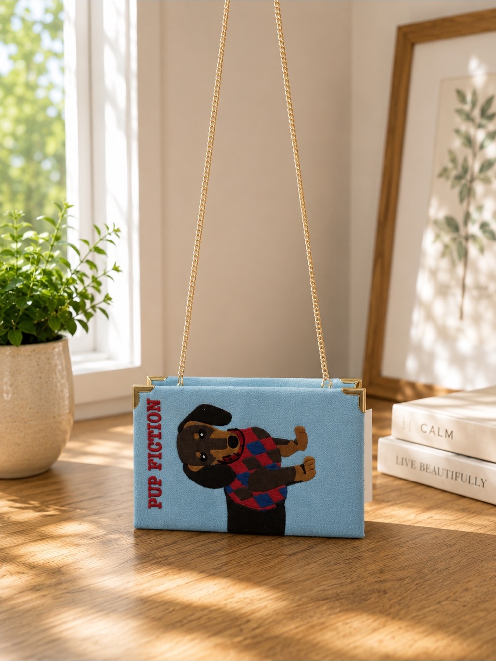 🐶📚 Free Assembly “Pup Fiction” Dachshund Book Clutch